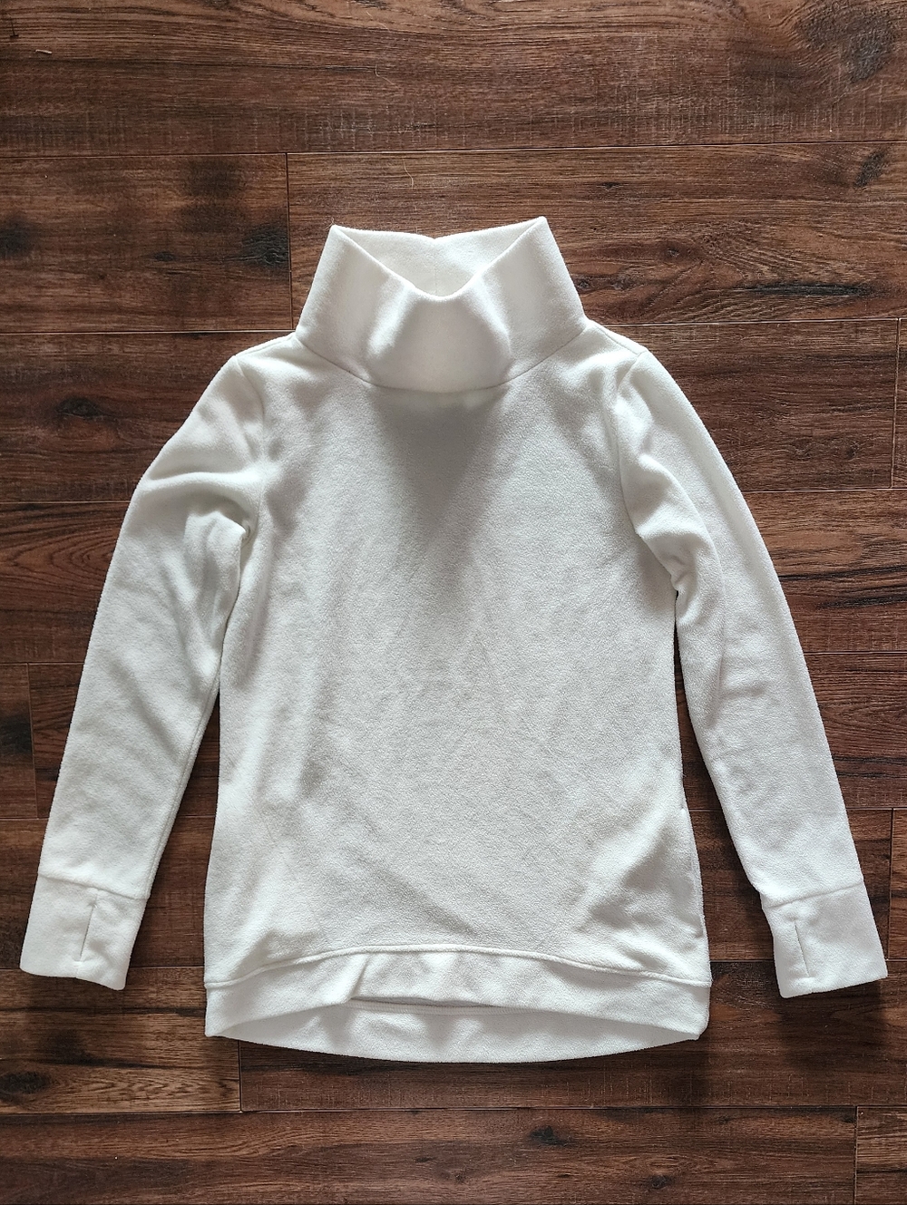 Telluride Clothing Company Women's White Turtleneck Pullover Fleece Top Small S